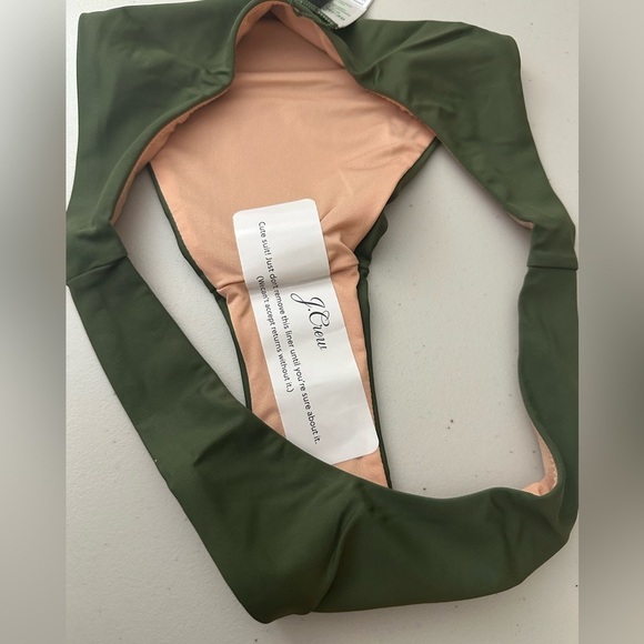 J.Crew Curved Waist Cheeky Swim Bikini Bottom Size XS Olive Green - Picture 4 of 8